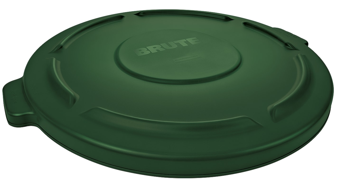 Rubbermaid Commercial Products 505mm Green PE Bin Lid for 2620 BRUTE Container, 75L BRUTE Container, 46mm