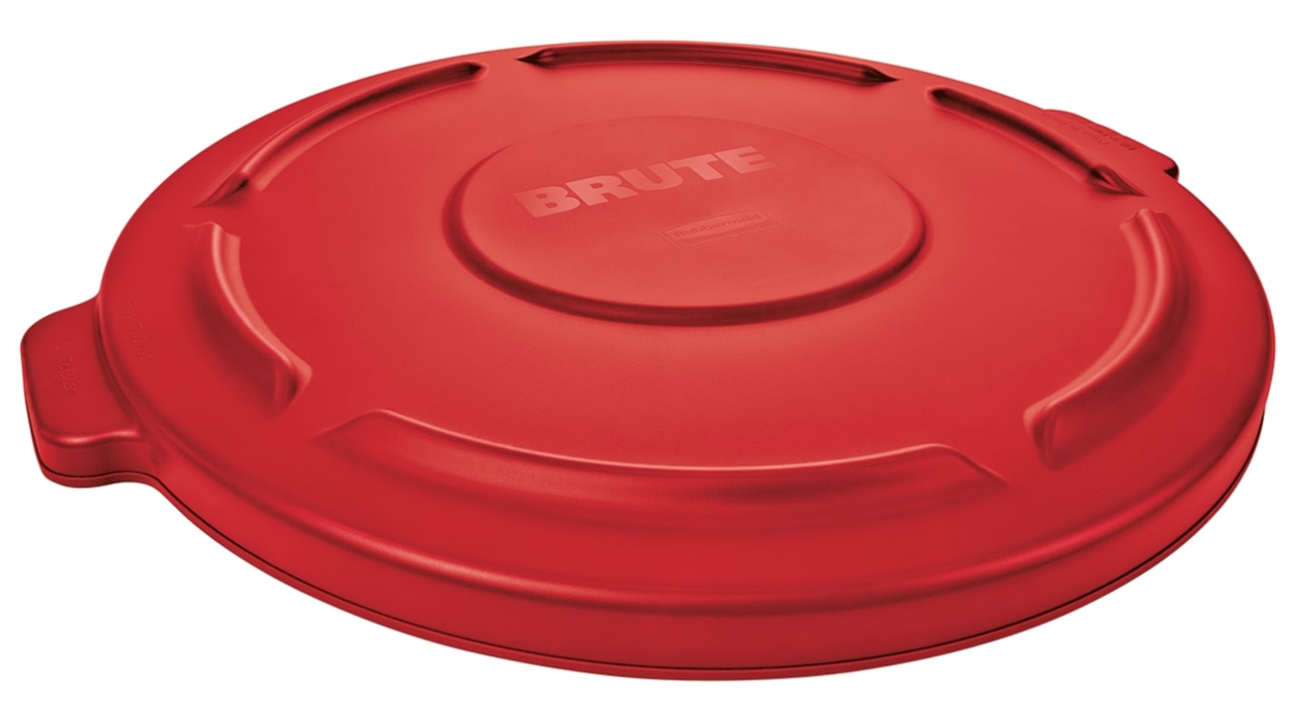 Rubbermaid Commercial Products 565mm Red PE Bin Lid for 121.1L BRUTE Container, 2632 BRUTE Containers, 41mm