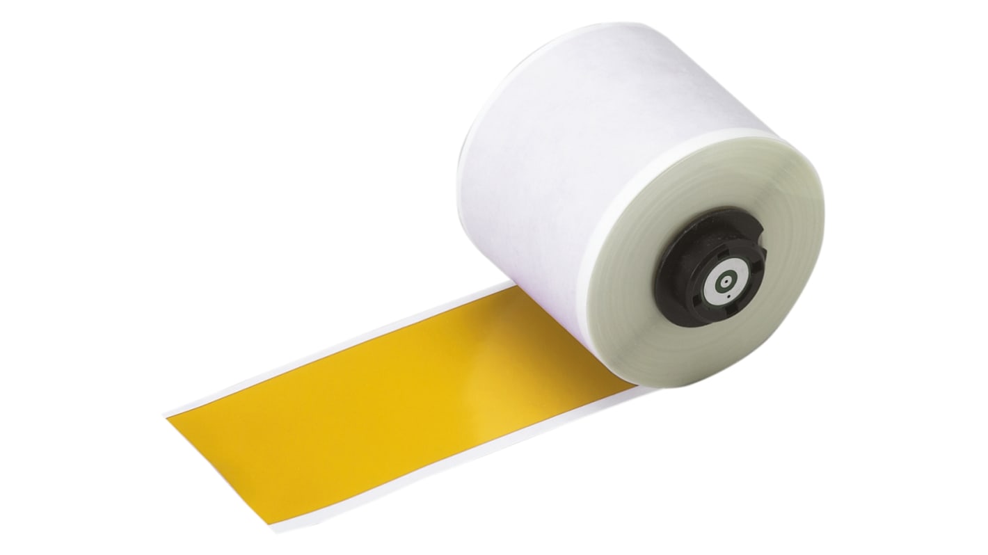 Brady B-595 on Yellow Label Printer Tape, 50.80 mm Width, 51.2mm Label Width