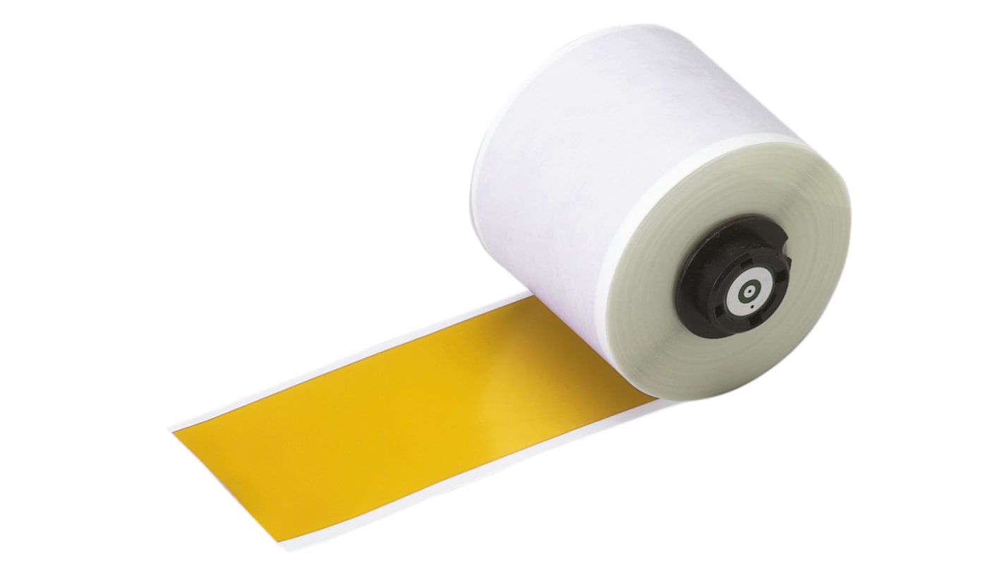 Brady B-595 on Yellow Label Printer Tape, 25.00 mm Width, 15.2m Label Length, 25mm Label Width