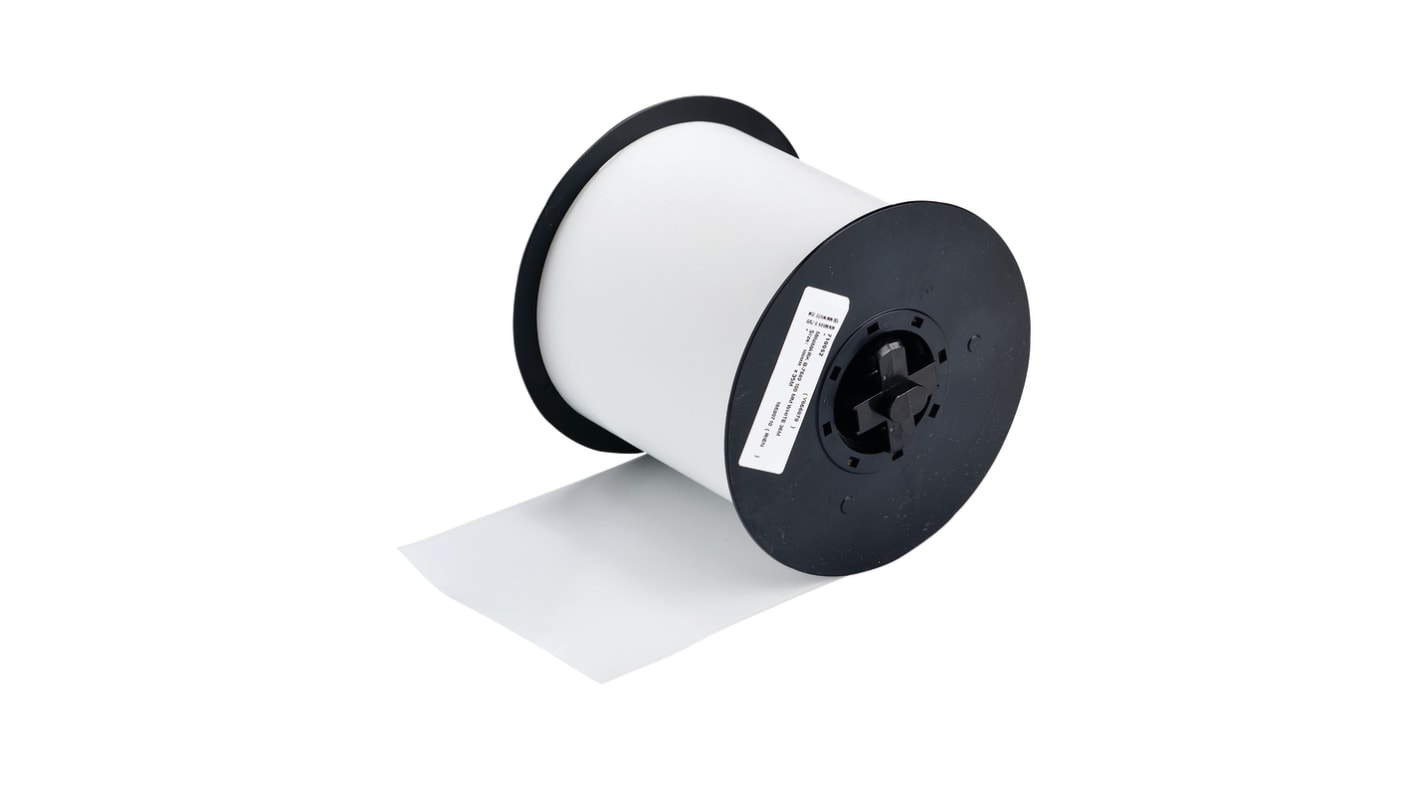 Brady B-7569 Vinyl White Label Roll, 101.6mm Width, 1 Roll Qty