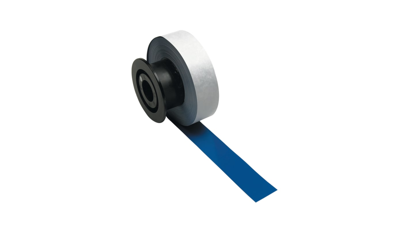 Brady B-7569 Vinyl Blue Label Roll, 28.6mm Width, 1 Roll Qty
