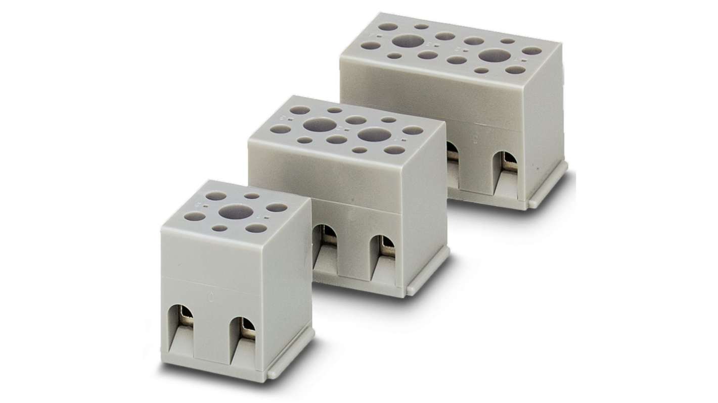 Phoenix Contact UK Series G 5/ 3 Non-Fused Terminal Block, 3-Way, 32A, 24 → 12 AWG Wire, Screw Termination