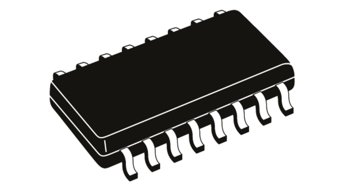 Driver gate MOSFET L6390D, CMOS, TTL, 80 mA, 20V, SOIC, 16-Pin