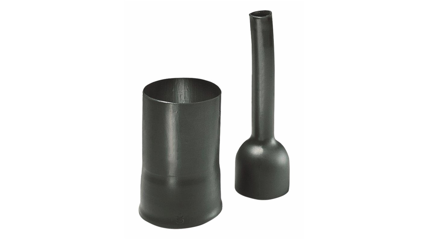 HellermannTyton Cable Boot Black, Polyolefin Adhesive Lined, 22.3mm