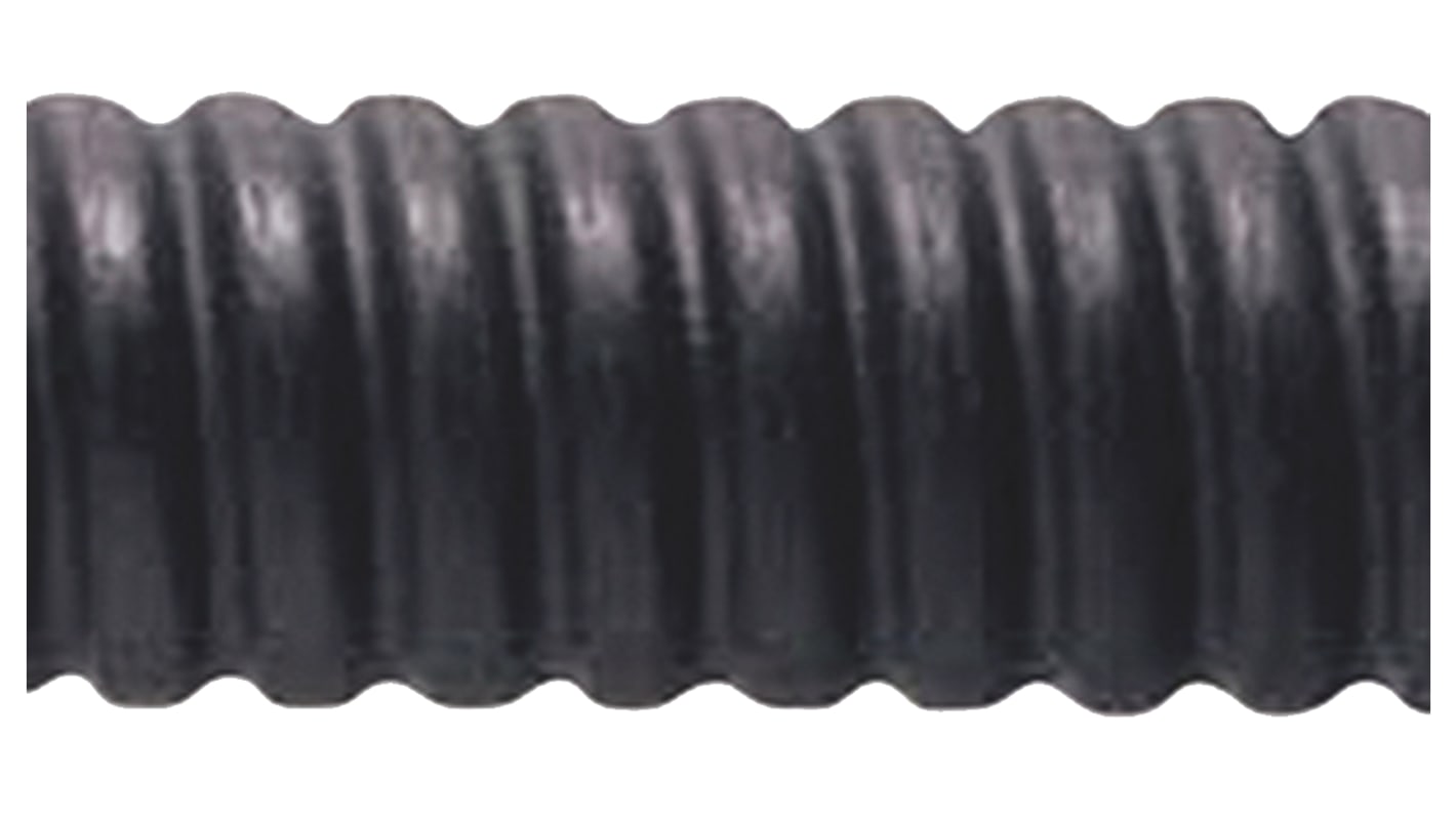 Adaptaflex Flexible Conduit, 20mm Nominal Diameter, Galvanised Steel, Black