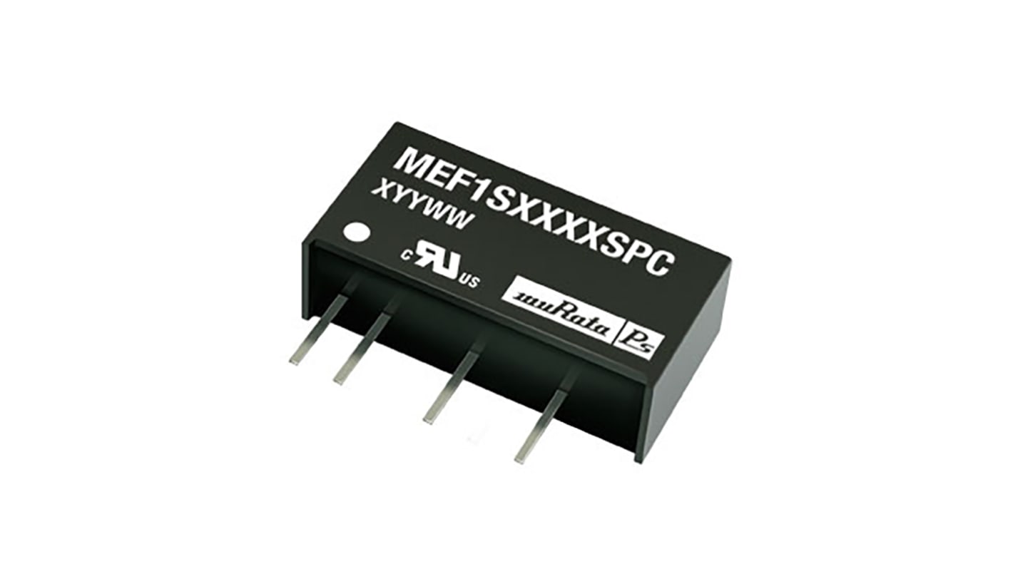 Murata Power Solutions MEF1 DC-DC Converter, 5V dc/ 200mA Output, 22.8 → 25.2 V dc Input, 1W, Through Hole,