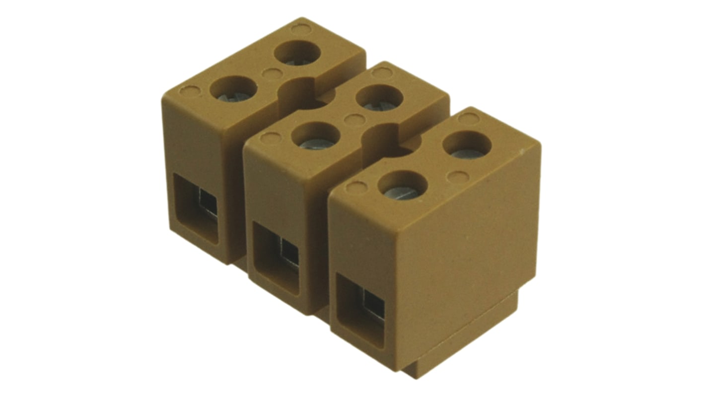 Weidmuller PCB端子排, 41A, 690 v, 线规22. →10 awg, 黄色