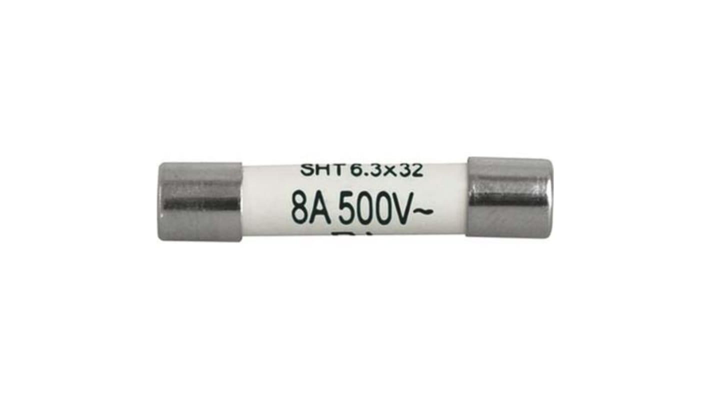 Schurter 陶瓷保险管, T类, 1.25A, 500V 交流, 6.3 x 32mm, SHT 6.3x32系列