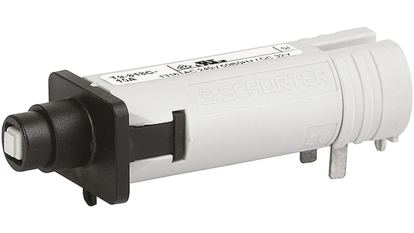 Schurter Thermal Circuit Breaker - T9  Single Pole 48 V dc, 240V ac Voltage Rating, 4A Current Rating