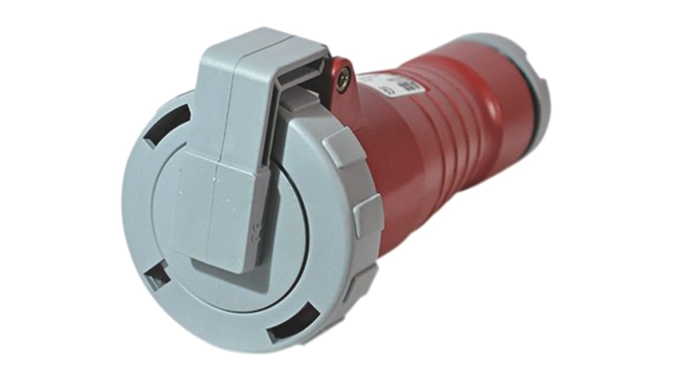 ABB, Tough & Safe IP67 Red Cable Mount 3P + E Industrial Power Socket, Rated At 16A, 415 V