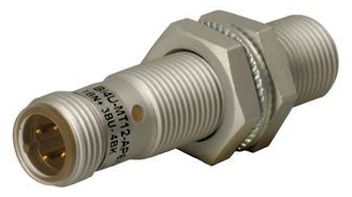 Turck Inductive Barrel-Style Proximity Sensor, M12 x 1, 4 mm Detection, PNP Output, 10 → 30 V dc, IP68