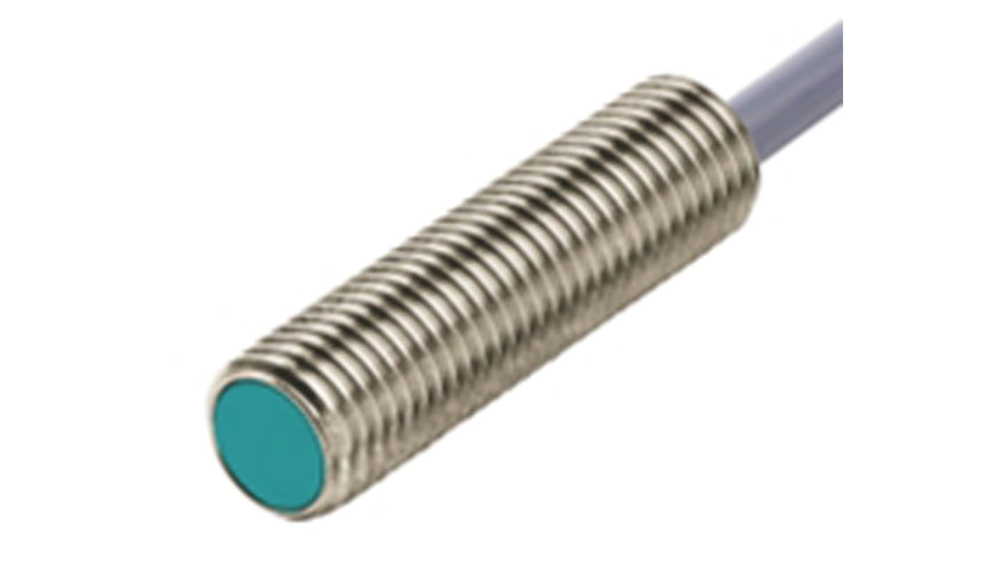 Pepperl + Fuchs Inductive Barrel Proximity Sensor, M8, 2 mm Detection, PNP NO, 10 → 30 V dc