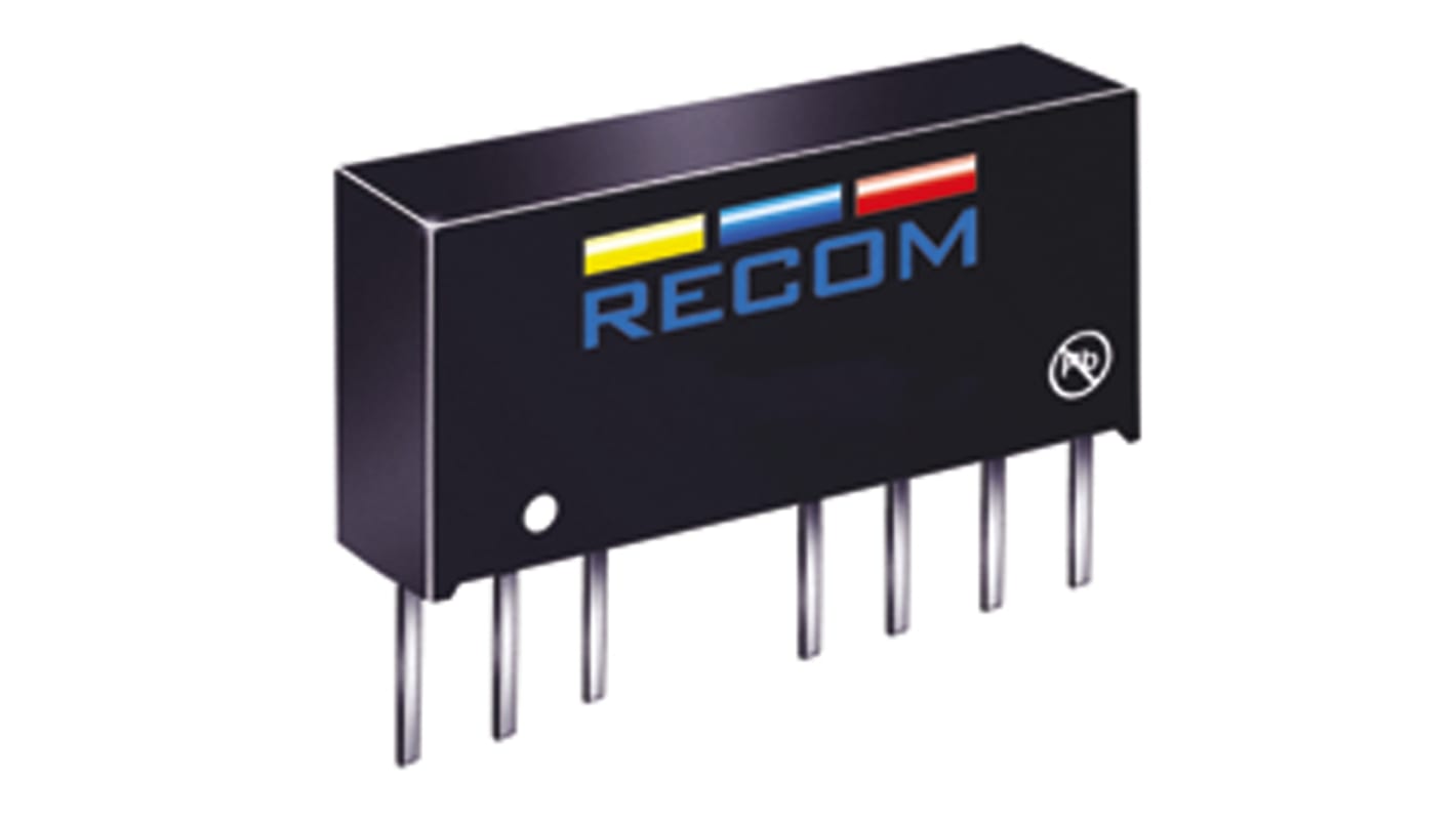 Recom RS DC-DC Converter, 15V dc/ 134mA Output, 9 → 18 V dc Input, 2W, Through Hole, +85°C Max Temp -40°C Min