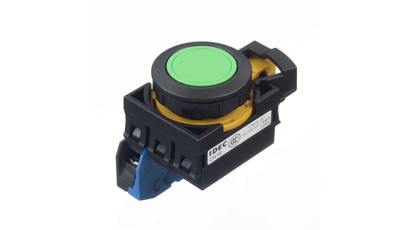 Idec IDEC CW Series Push Button, Panel Mount, 22mm Cutout