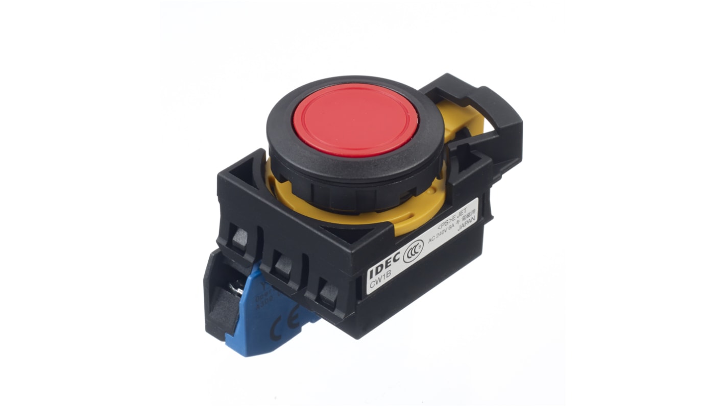 Idec IDEC CW Series Push Button, Panel Mount, 22mm Cutout
