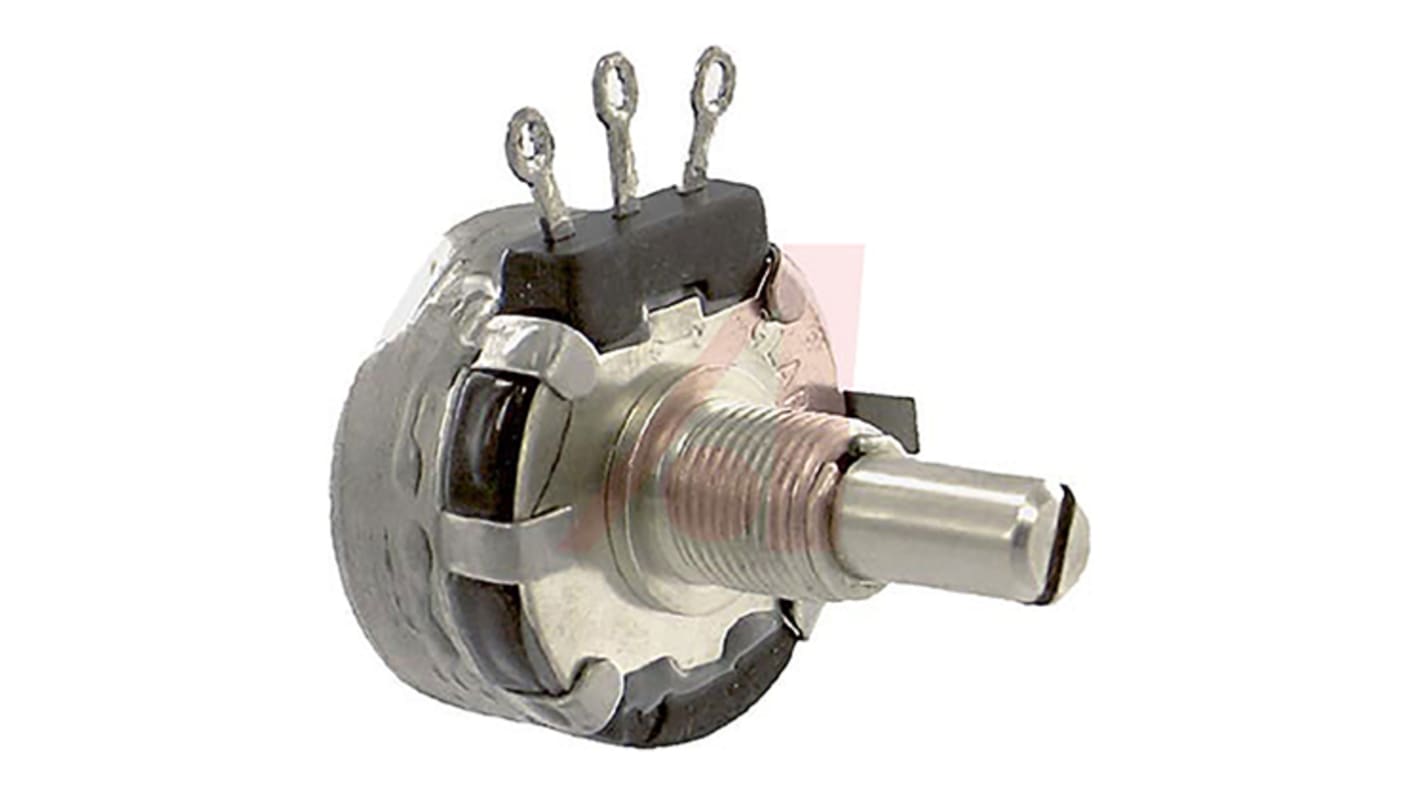 Honeywell 旋转电位器, 1kΩ, 2W, 6.35 mm轴径, ±10%容差, 面板安装, 开槽轴执行器, 导电塑料元件, 53C系列