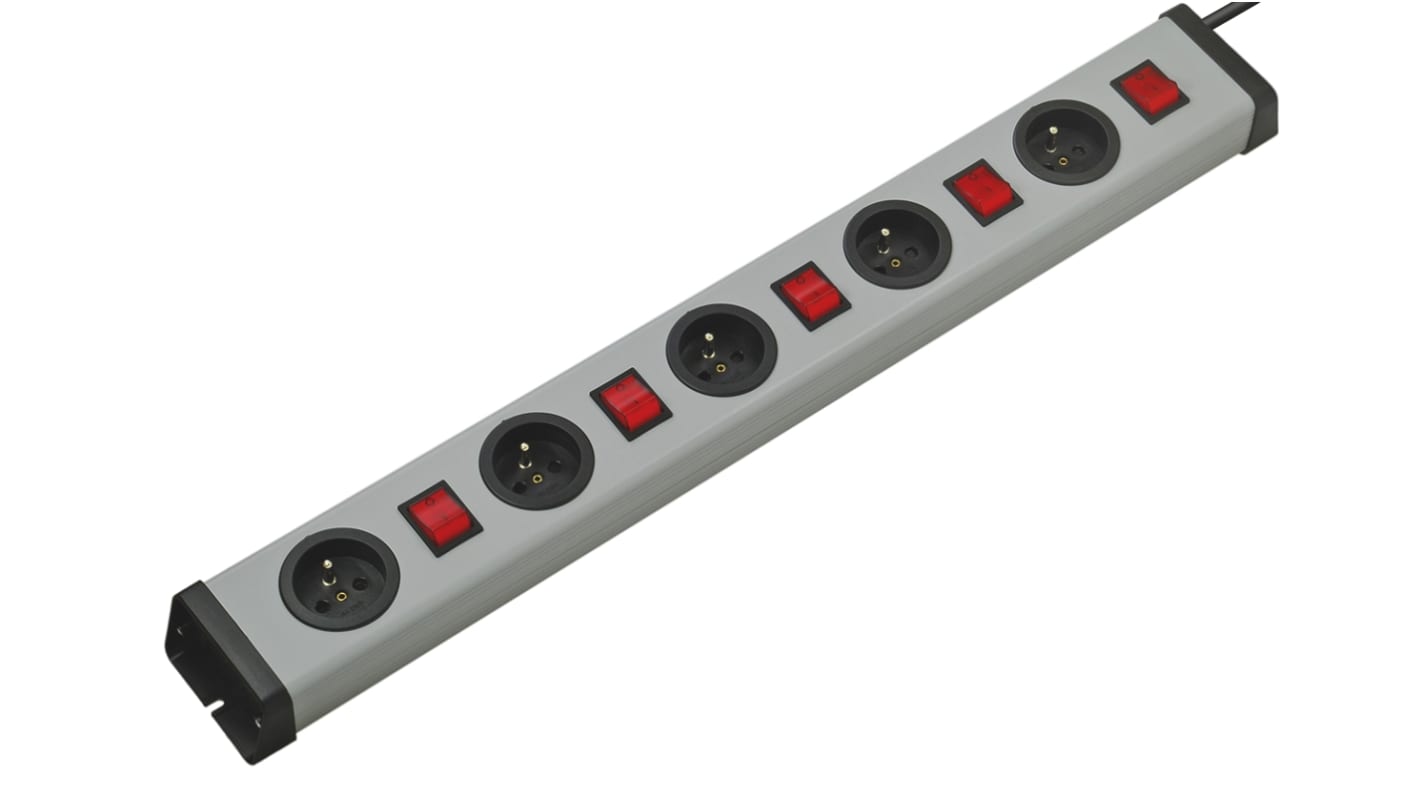 Bodo Ehmann Type E - French 5 Gang Power Distribution Unit, 1.5m Cable, 16A, 250 V
