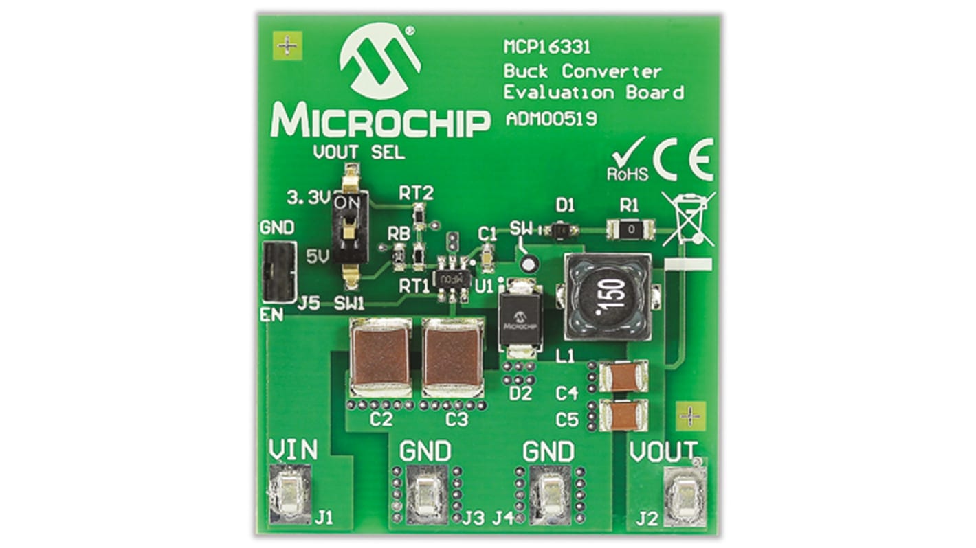 マイクロチップ,  評価ボード, 評価ボード, バックコンバータ, ADM00519