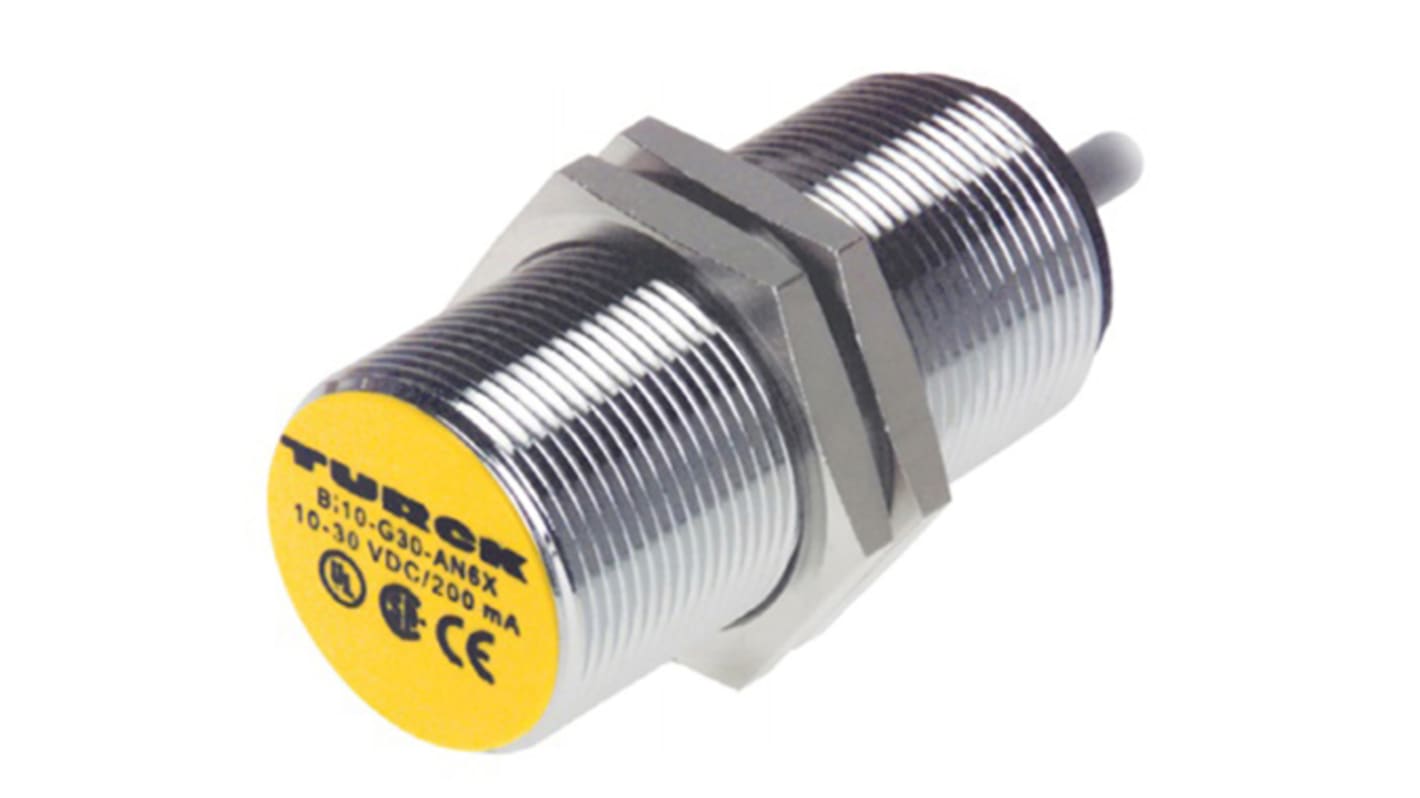 Turck Threaded Barrel Proximity Sensor, M30, 15 mm Detection, 10 → 300 V dc, 20 → 250 V ac