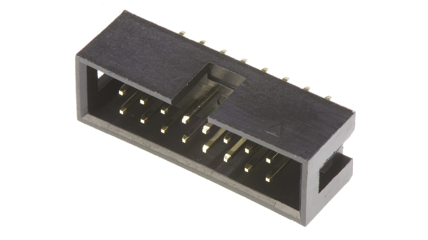 Amphenol Communications Solutions T821 Series Straight Through Hole PCB Header, 16 Contact(s), 2.54mm Pitch, 2 Row(s),