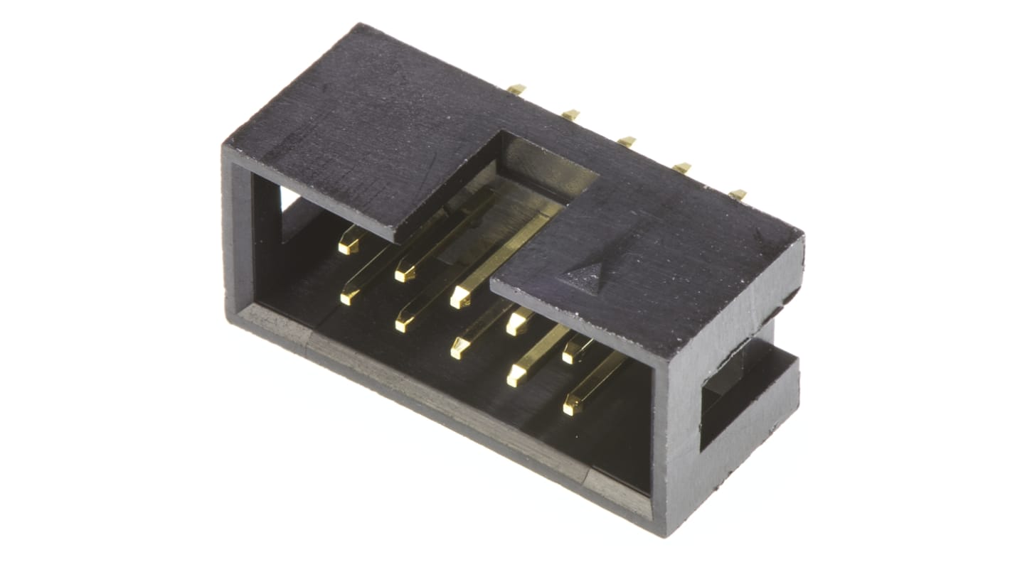 Amphenol Communications Solutions T821 Series Straight Through Hole PCB Header, 10 Contact(s), 2.54mm Pitch, 2 Row(s),