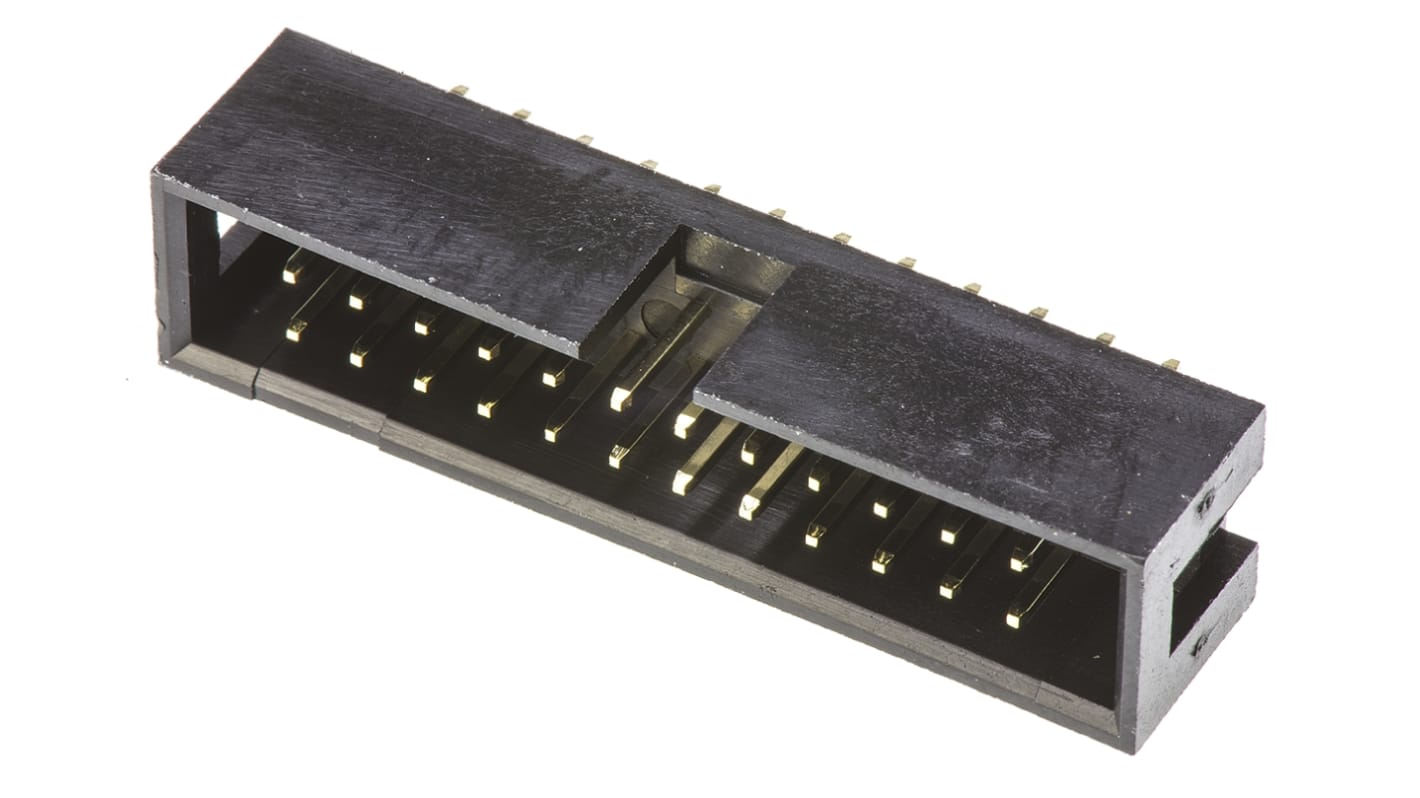 Amphenol Communications Solutions T821 Series Straight Through Hole PCB Header, 26 Contact(s), 2.54mm Pitch, 2 Row(s),