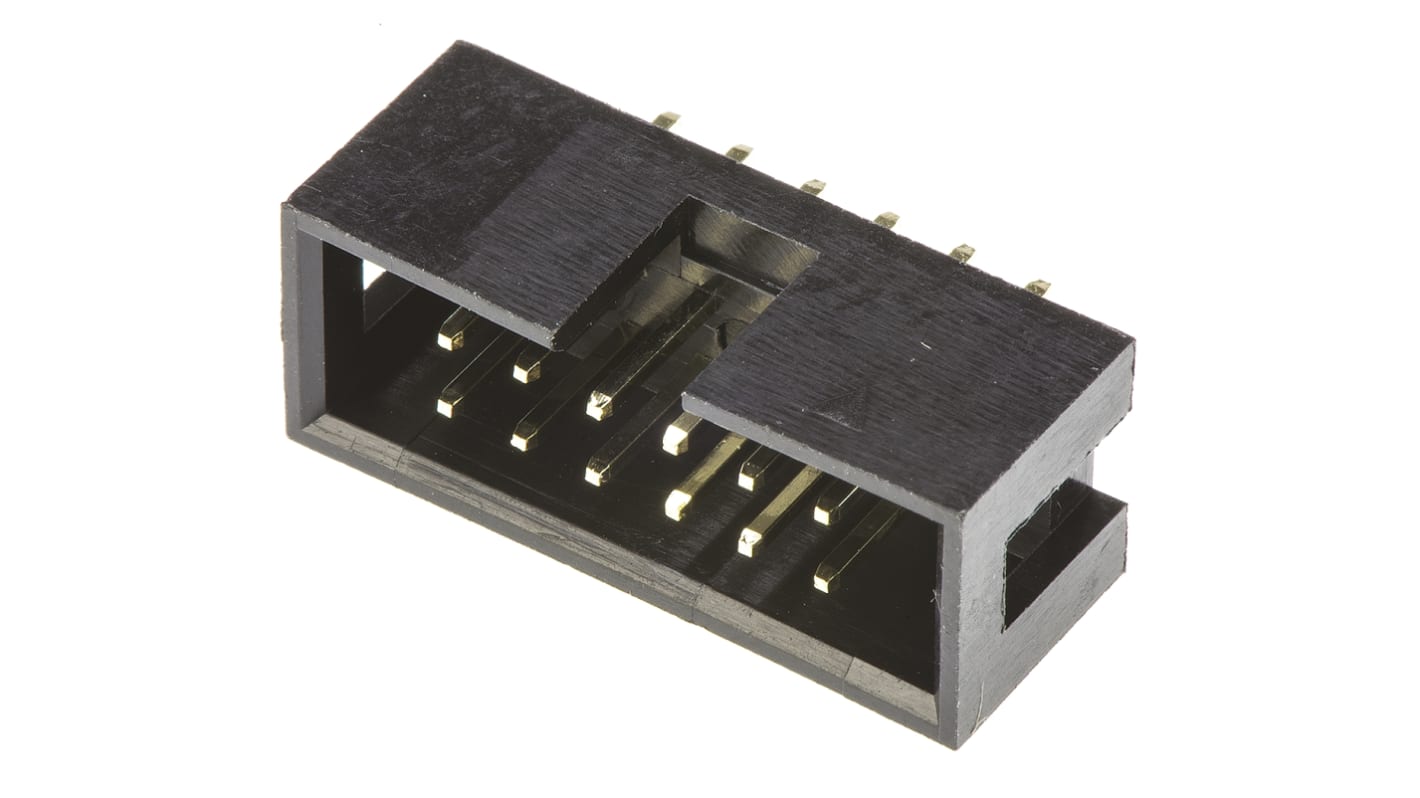 Amphenol Communications Solutions T821 Series Straight Through Hole PCB Header, 12 Contact(s), 2.54mm Pitch, 2 Row(s),