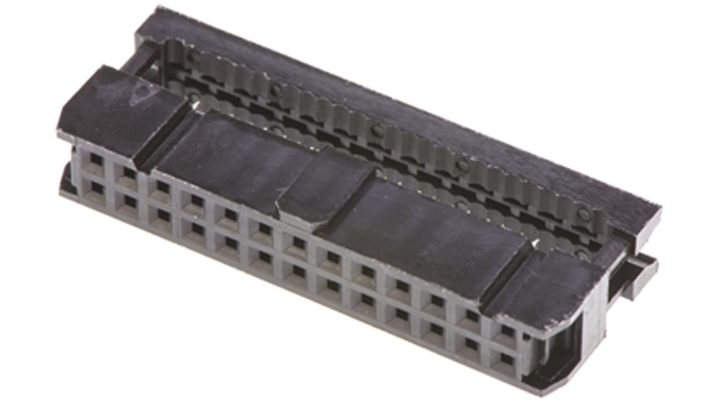 Amphenol Communications Solutions IDC连接器, 母座, 26p, 2.54mm间距, 2排, 电缆安装, IDC端接, 直向, T812系列