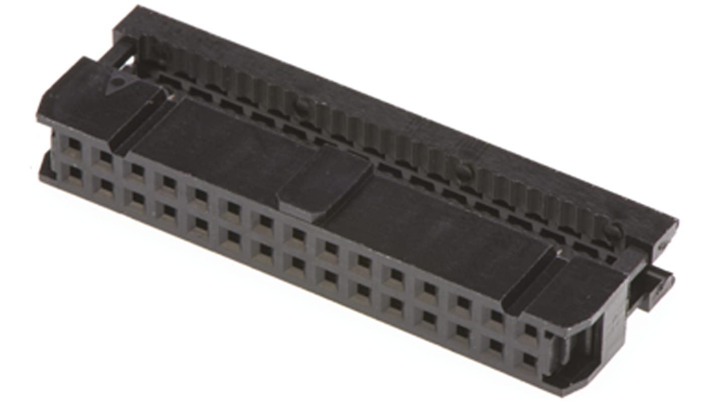 Conector IDC hembra Amphenol Communications Solutions serie T812 de 30 vías, paso 2.54mm, 2 filas, Montaje de Cable