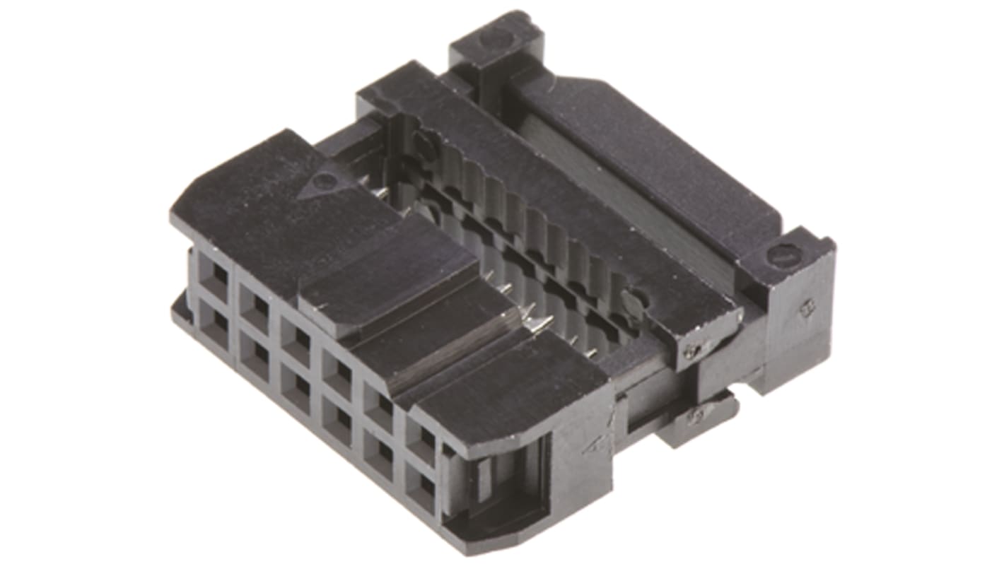 Amphenol Communications Solutions IDC连接器, 母座, 12p, 2.54mm间距, 2排, 电缆安装, IDC端接, 直向, T812系列