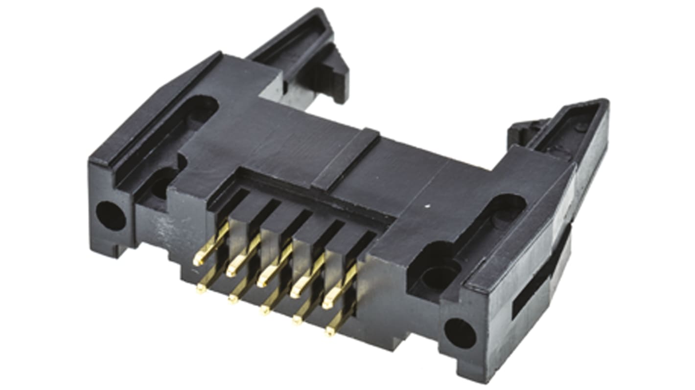 Amphenol ICC T816 Series Straight Through Hole PCB Header, 10 Contact(s), 2.54mm Pitch, 2 Row(s), Shrouded