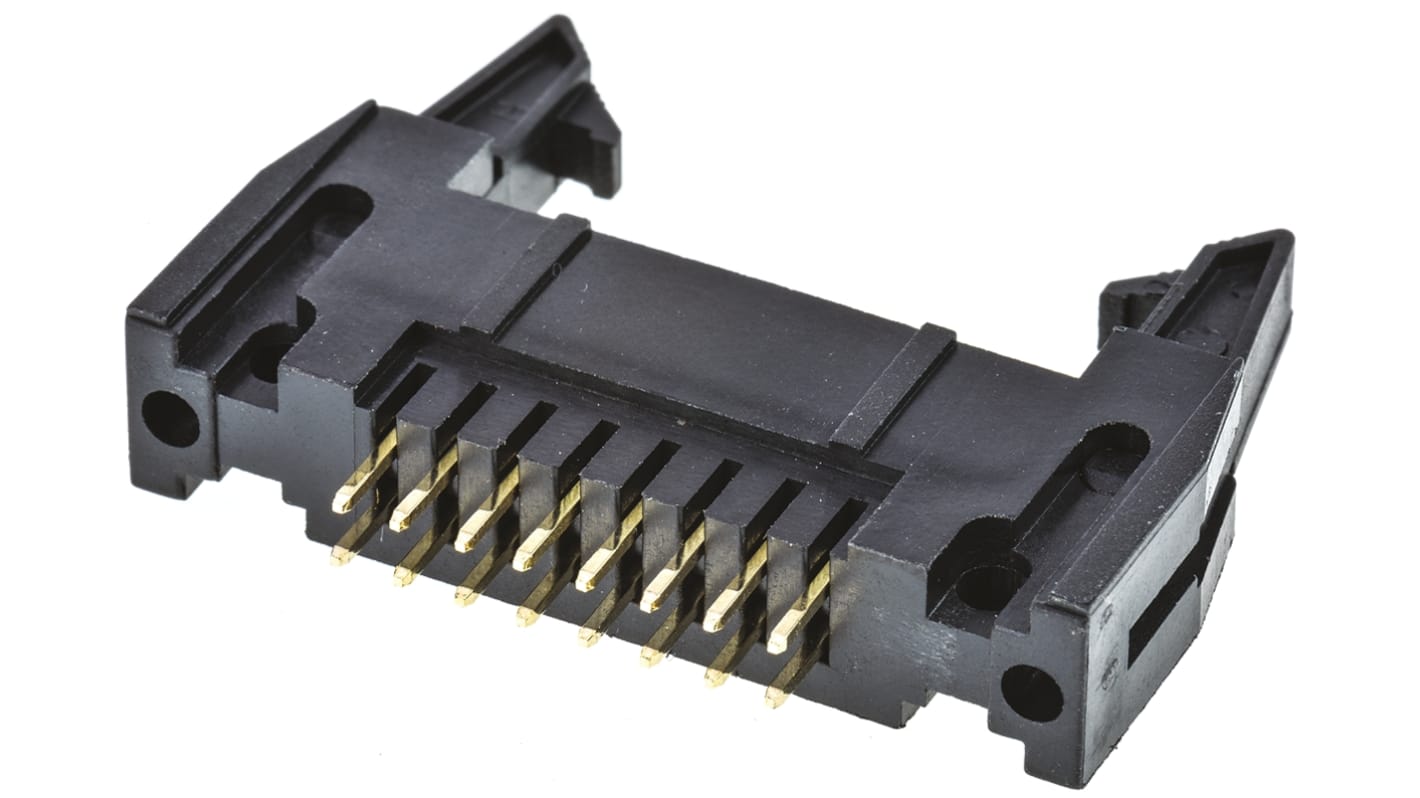 Amphenol ICC T816 Series Straight Through Hole PCB Header, 16 Contact(s), 2.54mm Pitch, 2 Row(s), Shrouded