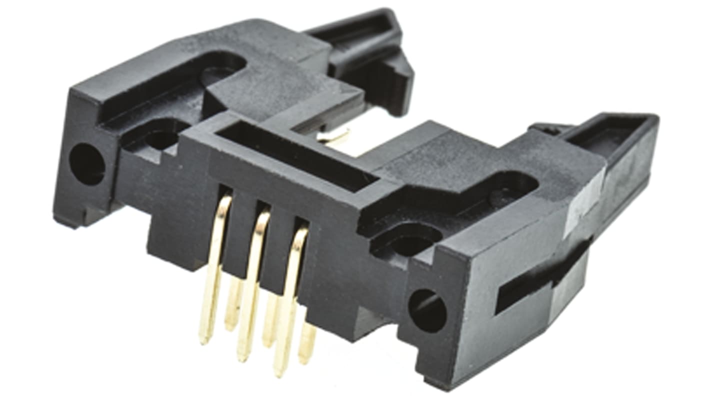 Amphenol Communications Solutions T816 Series Right Angle Through Hole PCB Header, 6 Contact(s), 2.54mm Pitch, 2