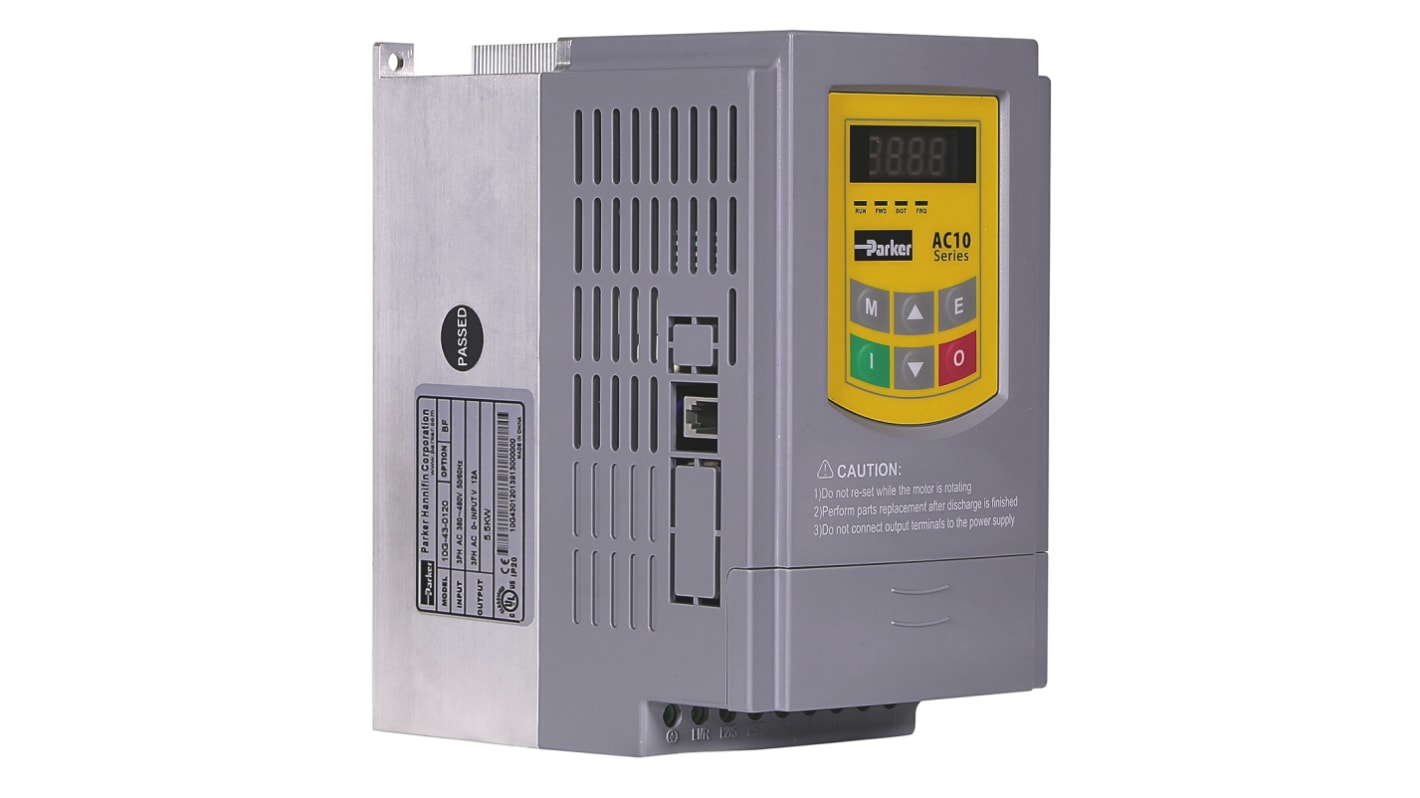 Parker Frekvensomformer, 1 -faset 1,1 KW, 230 V ac, AC10-serien