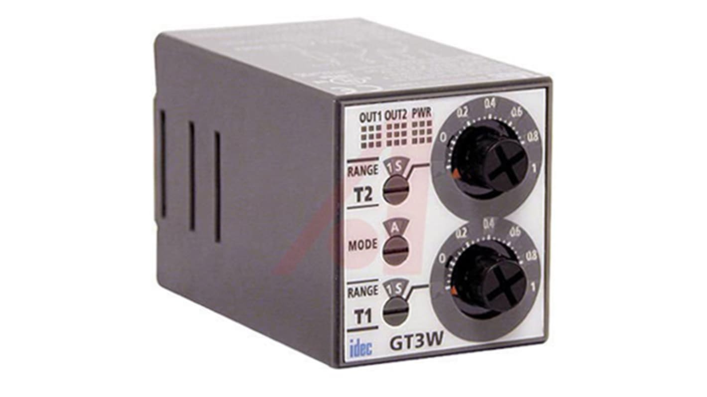 Idec Plug In Timer Relay, 100 → 240V ac, 8-Contact, 0.1 s → 6h, DPDT