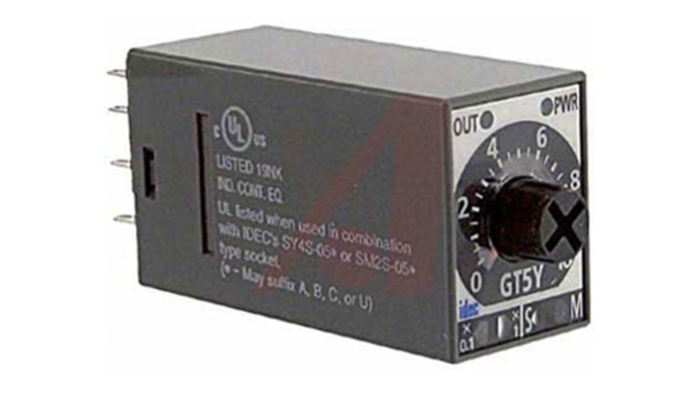 Idec Plug In Timer Relay, 24V dc, 4-Contact, 0.1 s → 3 s, 0.5 s → 30 s, 3 s → 3min, 1-Function,