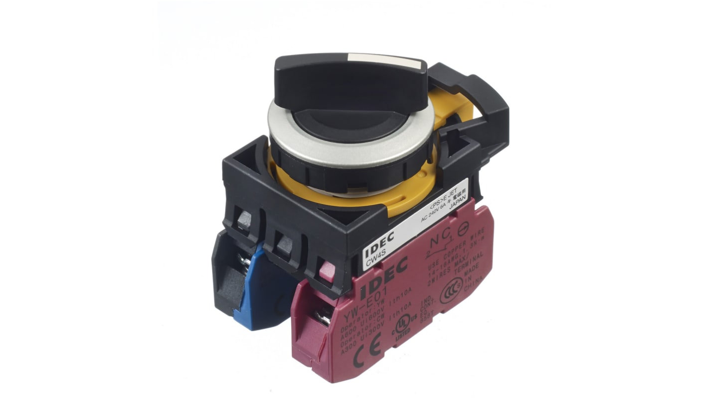 Idec Selector Switch - (1NO/1NC) 22mm Cutout Diameter 2 Positions