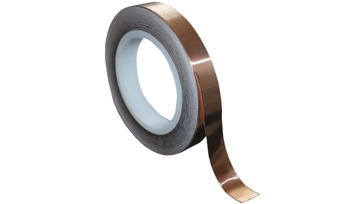 Hi-Bond 铜带 金属胶带, 19mm宽 x 33m长, 0.025mm箔厚, 0.07mm总厚, 耐热+130°C, HB 720A