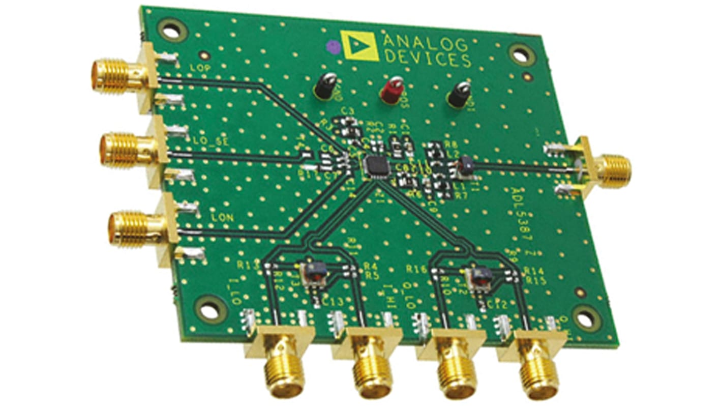 Placa de evaluación Analog Devices ADL5387-EVALZ, frecuencia 30 MHz → 2 GHz