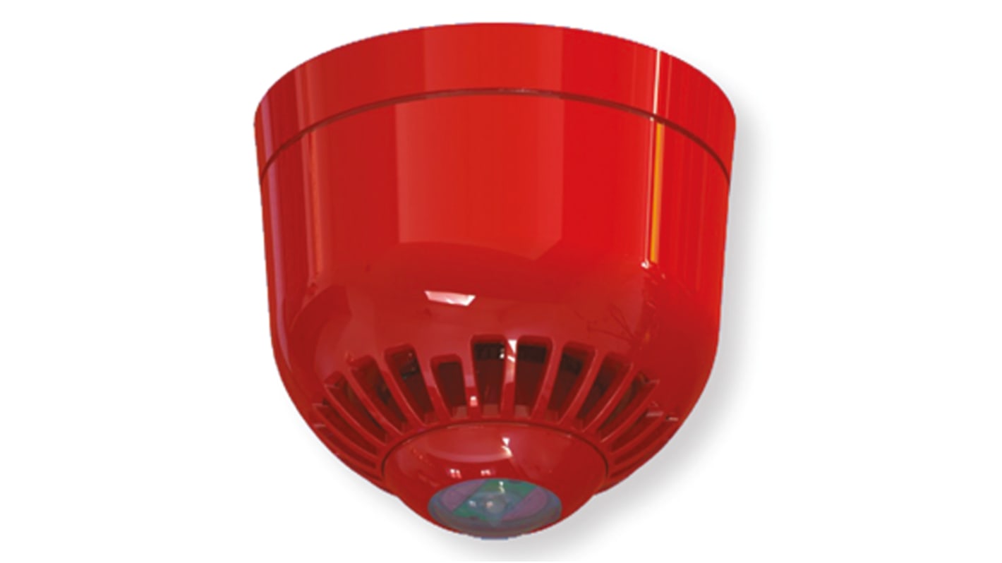 Klaxon Sonos Pulse Series Red Sounder Beacon, 17 → 60 V dc, Wall Mount, 97dB at 1 Metre