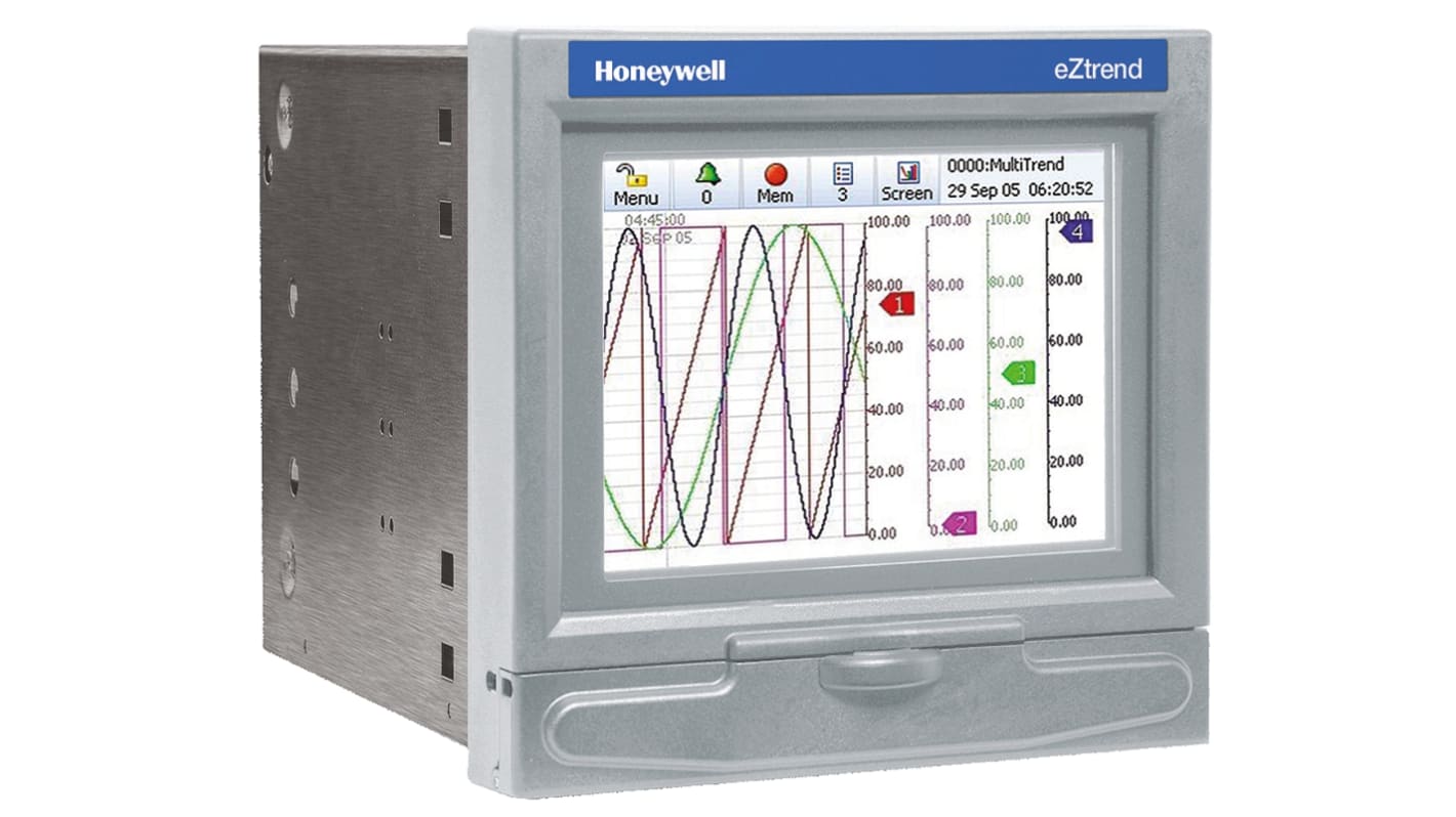Registratore grafico Honeywell a 3 canali, parametri Corrente, resistenza, temperatura, tensione