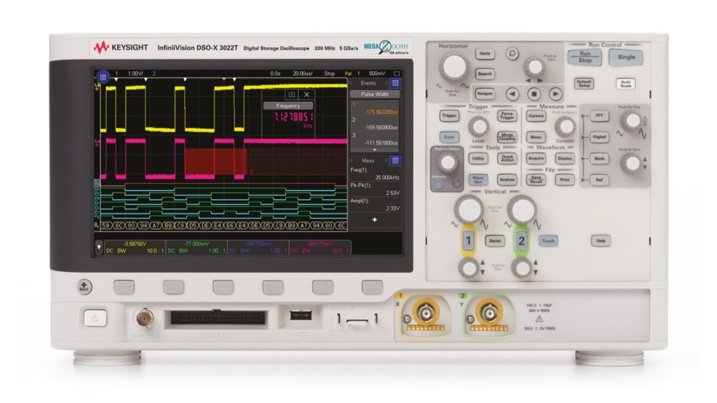 Keysight Technologies DSOX3022T DSO3000 Series, 200MHz Digital Oscilloscope