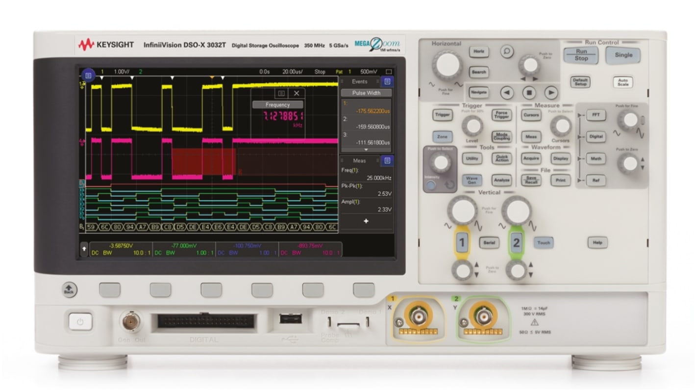 Keysight Technologies DSOX3032T InfiniiVision 3000T X Series, 350MHz Bench Oscilloscope, 2 Analogue Channels