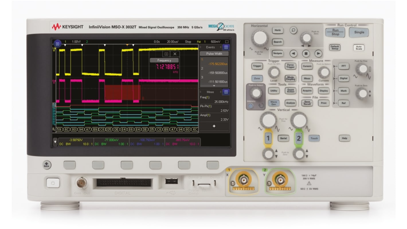 Keysight Technologies MSOX3032A InfiniiVision 3000T X Series Digital Bench Oscilloscope, 2 Analogue Channels, 350MHz,