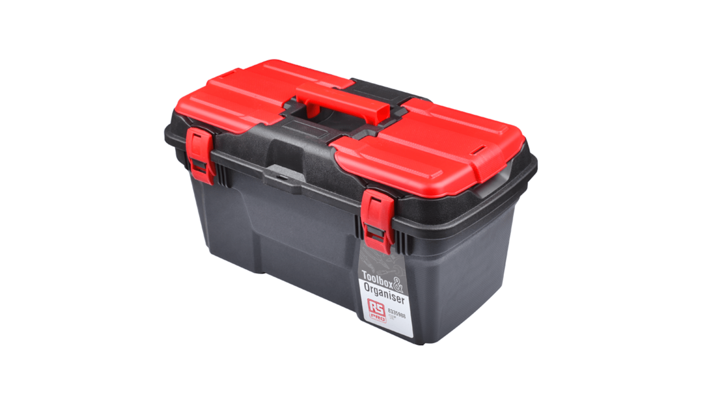 RS PRO Plastic Tool Box, 494 x 250 x 263mm