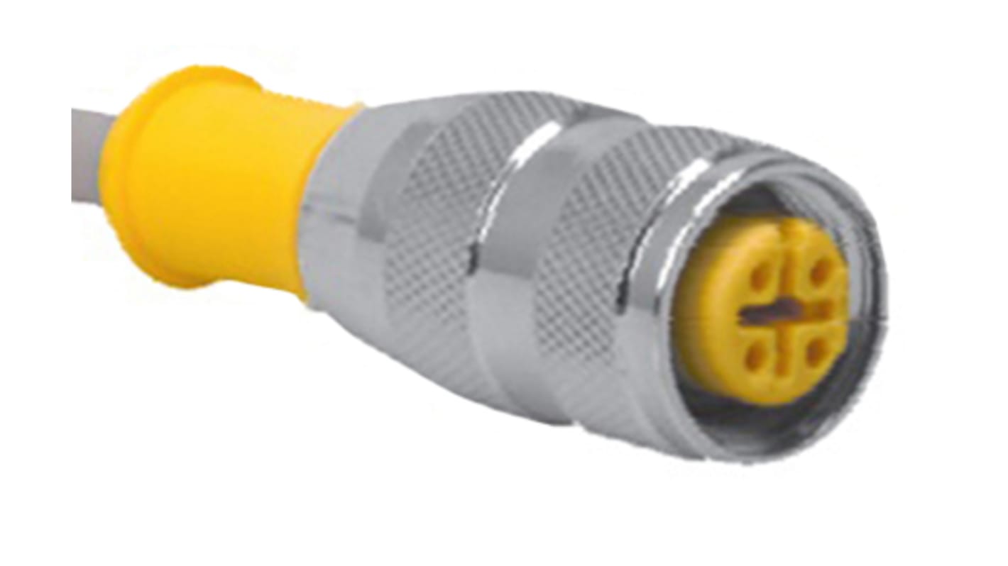 Turck Female 3 way M12 to Sensor Actuator Cable, 4m