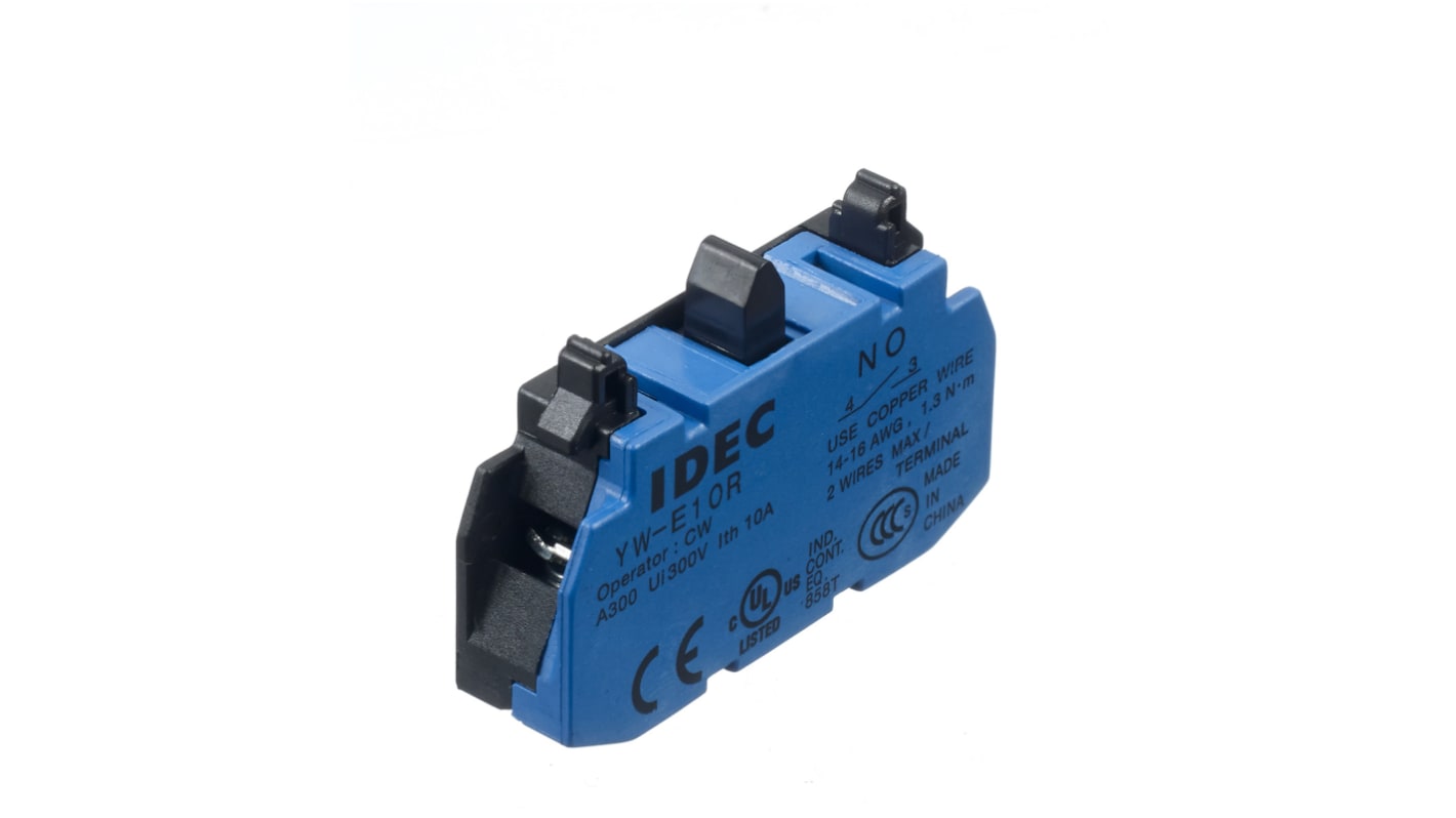 Idec CW Series Series Contact Block, 1NO
