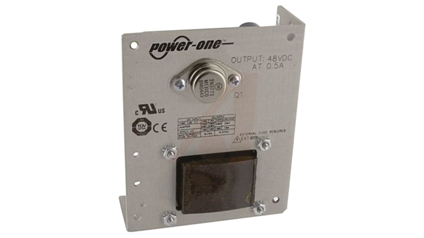 BEL POWER SOLUTIONS INC Open Frame Linear Power Supply, 100 → 264V ac Input, 48V Output, 500mA Output, 24W