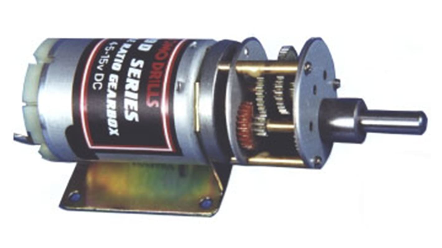 RS PRO Brushed Geared DC Geared Motor, 12.8 W, 12 V dc, 59 Ncm, 49 rpm, 6mm Shaft Diameter